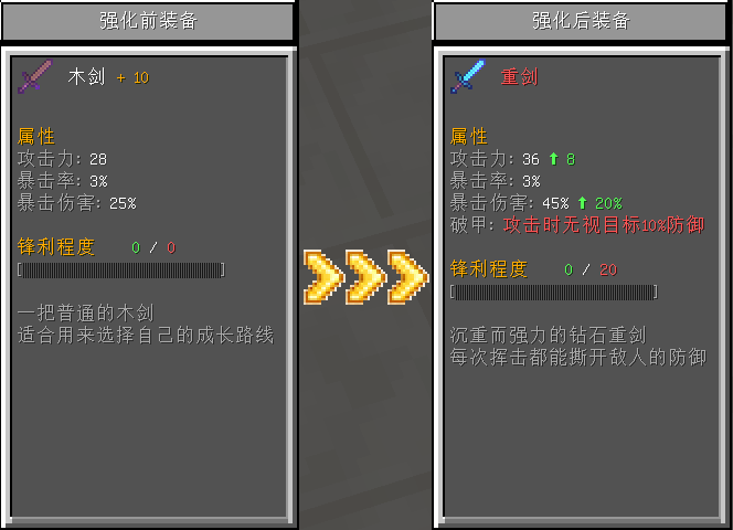木剑升级为重剑